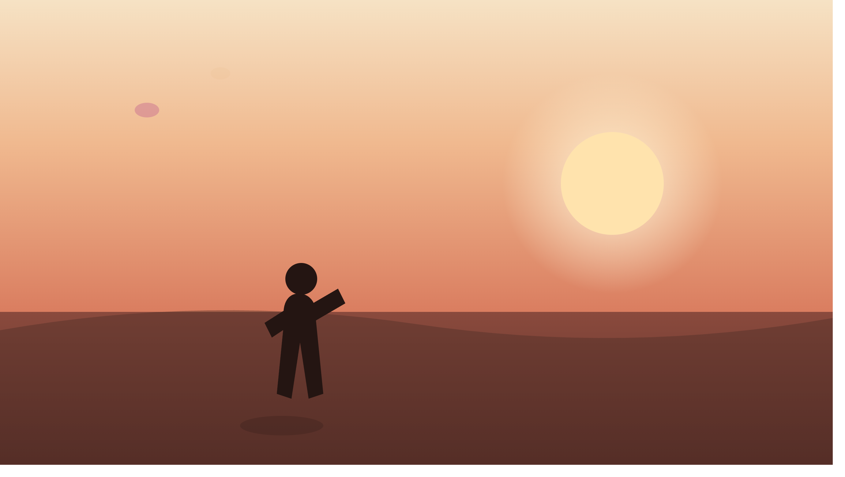 Illustration of a person walking toward sunrise, symbolising small steps and sustainable healthy habits